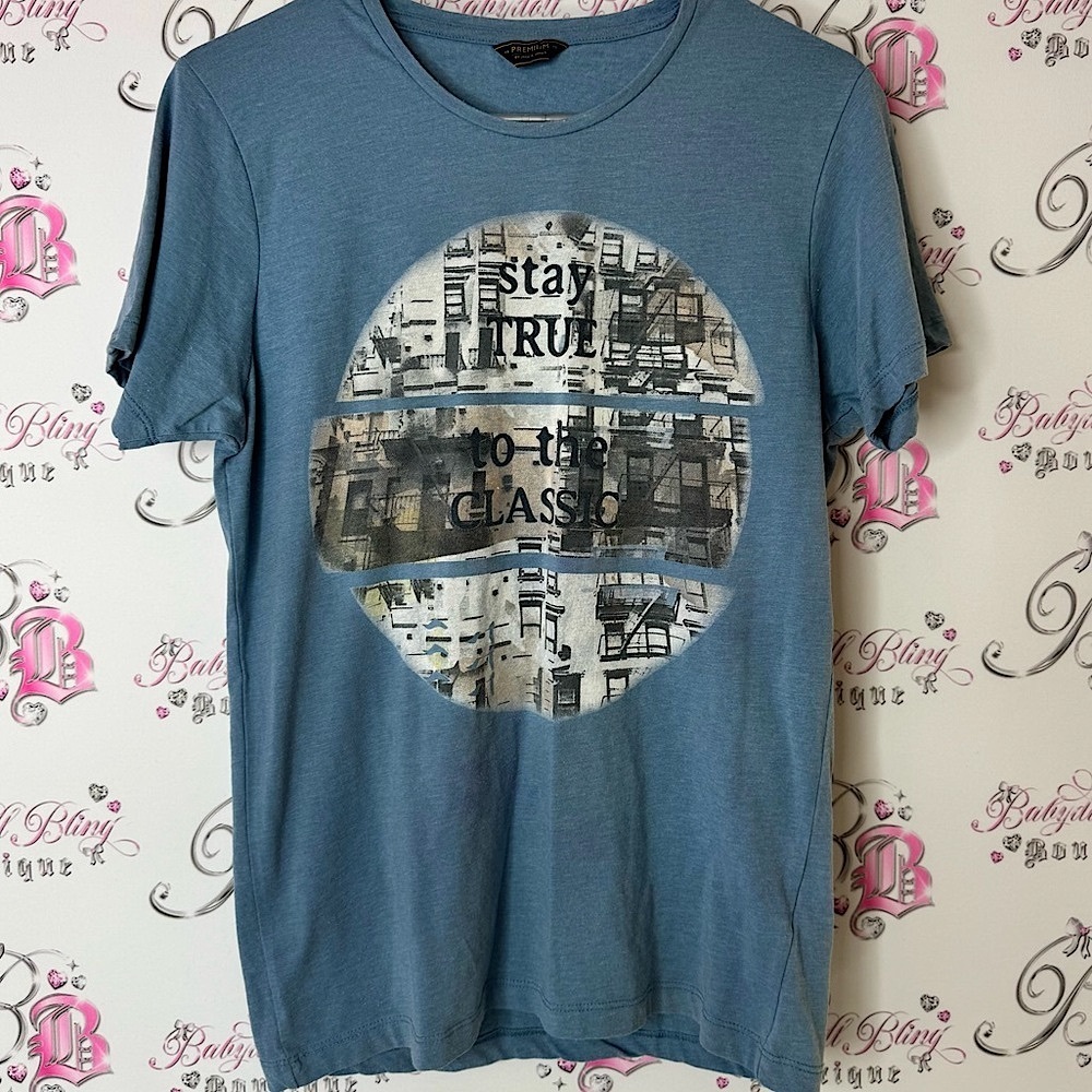Jack & Jones tshirt stay true to the classic premium top shirt Blue Graphic Tee